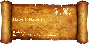 Hartl Martin névjegykártya