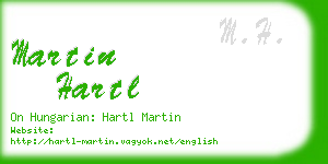 martin hartl business card
